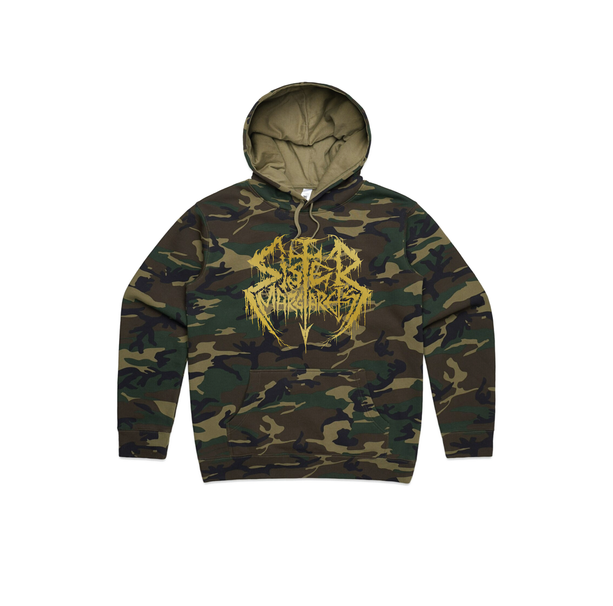 ****LIMITED EDITION**** SISTER MARGARET'S Metal AF logo DELUXE Hoodie (Camo)