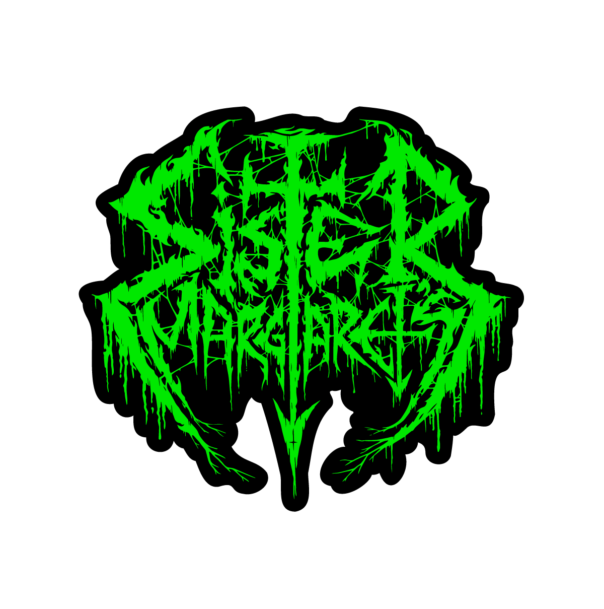 SISTER MARGARET'S Metal AF logo vinyl sticker